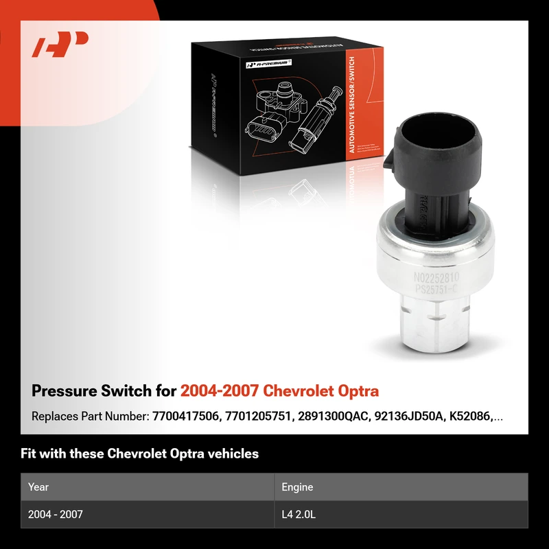 Pressure Switch for 2004-2007 Chevrolet Optra