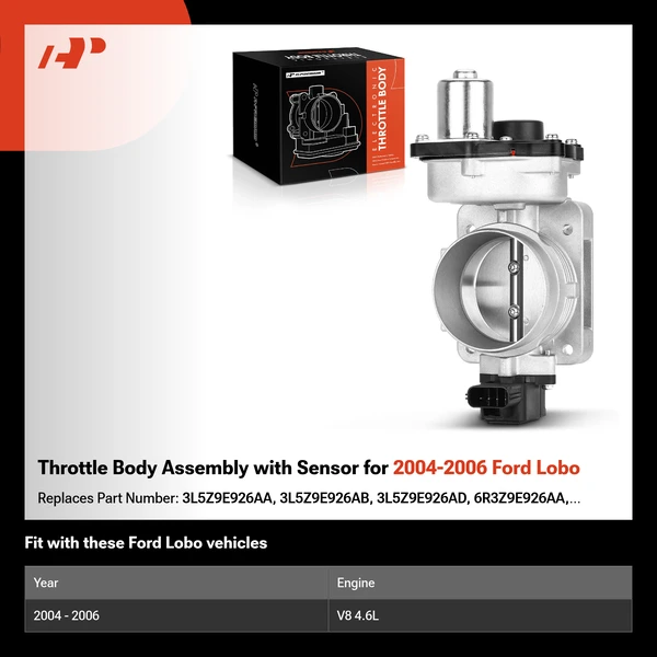 Throttle Body Assembly with Sensor for 2004-2006 Ford Lobo