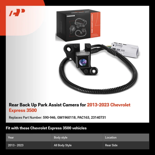 Rear Back Up Park Assist Camera for 2013-2023 Chevrolet Express 3500