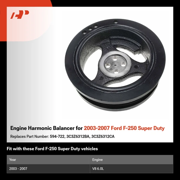 Engine Harmonic Balancer for 2003-2007 Ford F-250 Super Duty