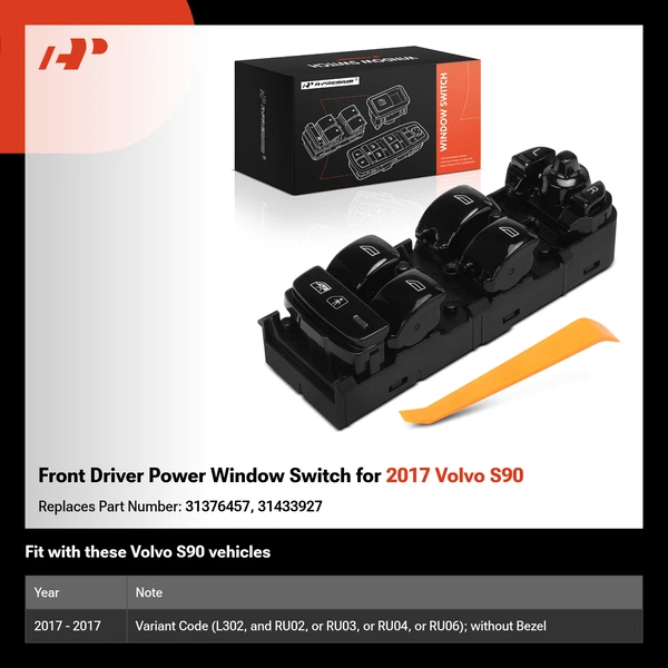 Front Driver Power Window Switch for 2017 Volvo S90