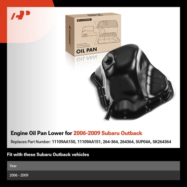 Engine Oil Pan Lower for 2006-2009 Subaru Outback