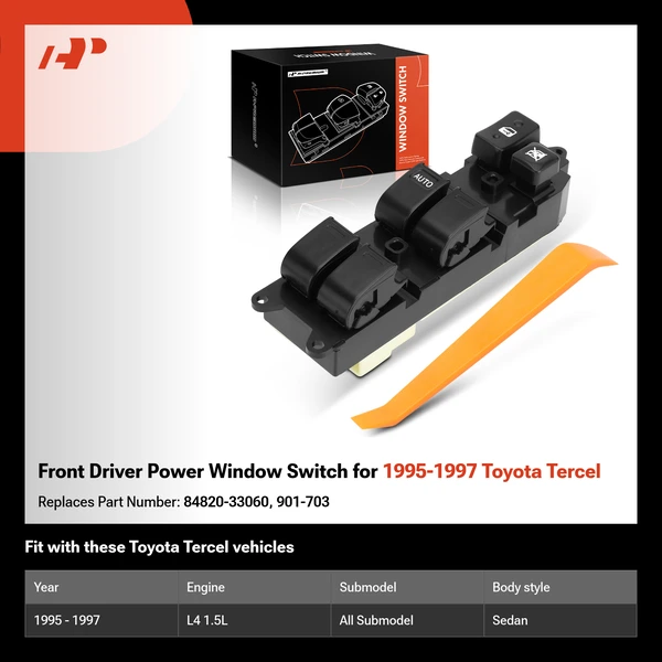 Front Driver Power Window Switch for 1995-1997 Toyota Tercel