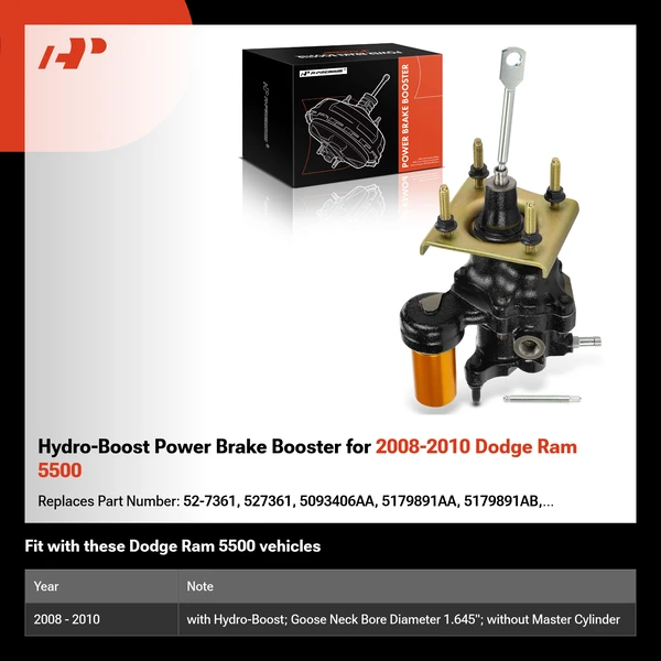 Hydro-Boost Power Brake Booster for 2008-2010 Dodge Ram 5500