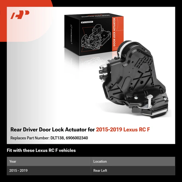 Rear Driver Door Lock Actuator for 2015-2019 Lexus RC F