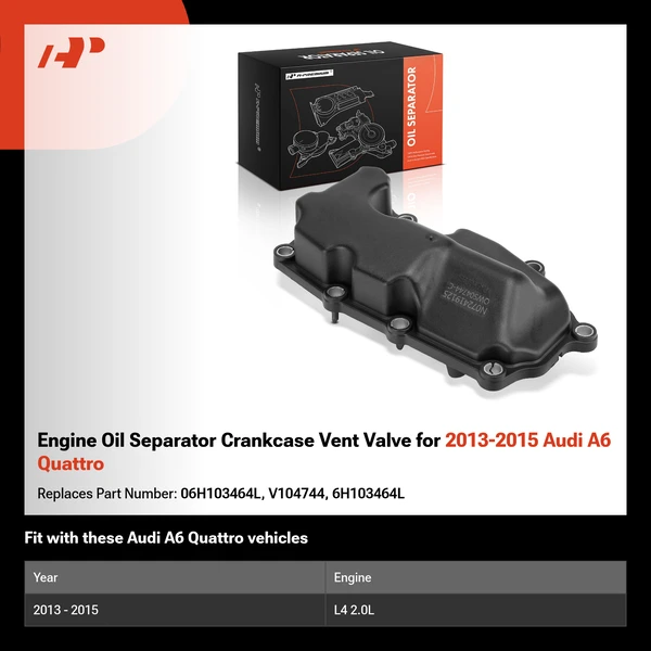 Engine Oil Separator Crankcase Vent Valve for 2013-2015 Audi A6 Quattro