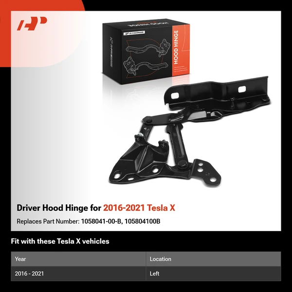 Driver Hood Hinge for 2016-2021 Tesla X
