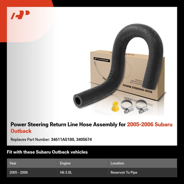 Power Steering Return Line Hose Assembly for 2005-2006 Subaru Outback