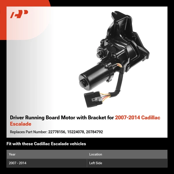 Driver Running Board Motor with Bracket for 2007-2014 Cadillac Escalade