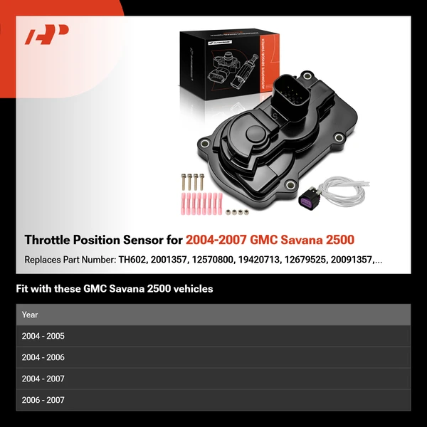 Throttle Position Sensor for 2004-2007 GMC Savana 2500