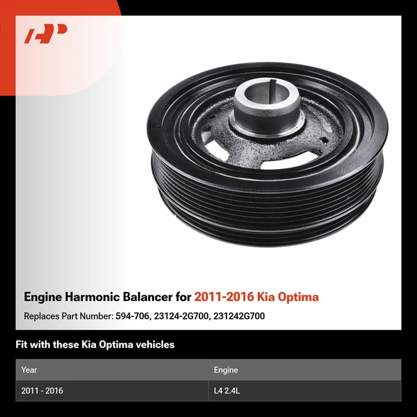 Engine Harmonic Balancer for 2011-2016 Kia Optima