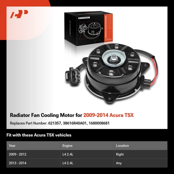 Radiator Fan Cooling Motor for 2009-2014 Acura TSX