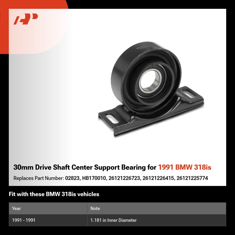 30mm Drive Shaft Center Support Bearing for 1991 BMW 318is