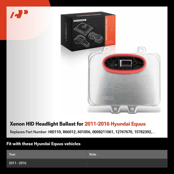 Xenon HID Headlight Ballast for 2011-2016 Hyundai Equus