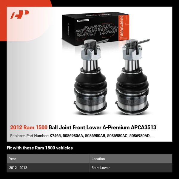 2012 Ram 1500 Ball Joint Front Lower A-Premium APCA3513
