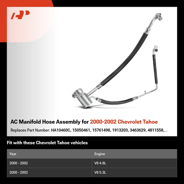 AC Manifold Hose Assembly for 2000-2002 Chevrolet Tahoe