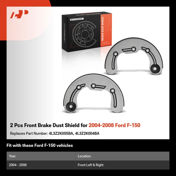 2 Pcs Front Brake Dust Shield for 2004-2008 Ford F-150