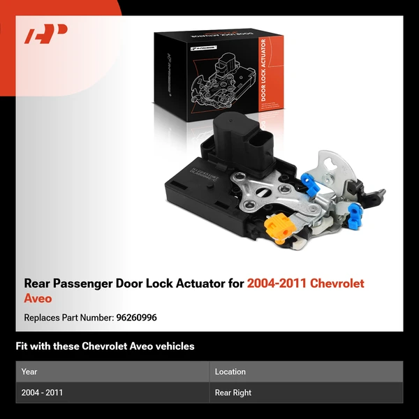 Rear Passenger Door Lock Actuator for 2004-2011 Chevrolet Aveo