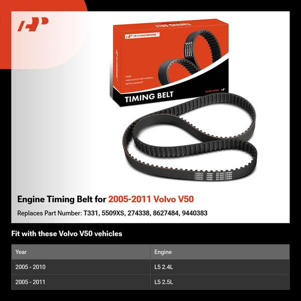 Engine Timing Belt for 2005-2011 Volvo V50
