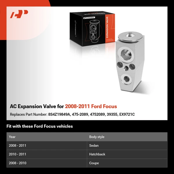 AC Expansion Valve for 2008-2011 Ford Focus