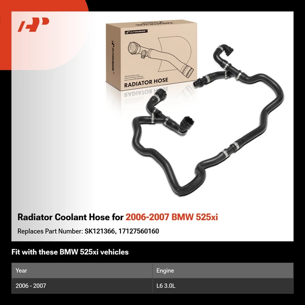 Radiator Coolant Hose for 2006-2007 BMW 525xi