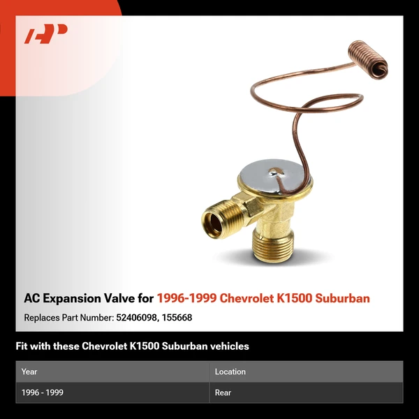 AC Expansion Valve for 1996-1999 Chevrolet K1500 Suburban