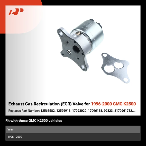 Exhaust Gas Recirculation (EGR) Valve for 1996-2000 GMC K2500