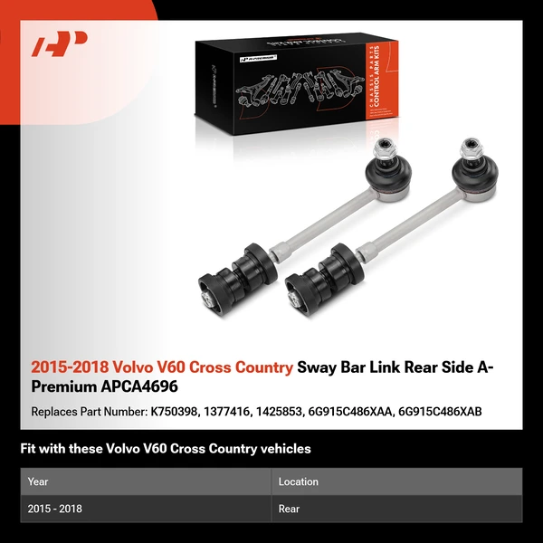 2015-2018 Volvo V60 Cross Country Sway Bar Link Rear Side A-Premium APCA4696