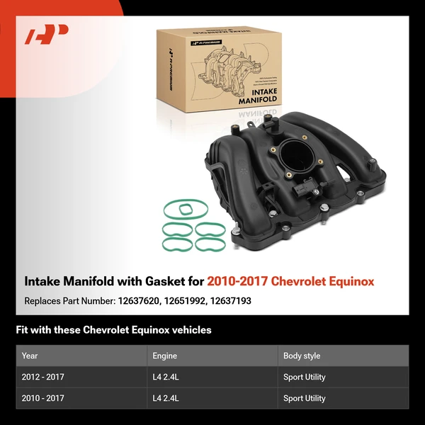 Intake Manifold with Gasket for 2010-2017 Chevrolet Equinox