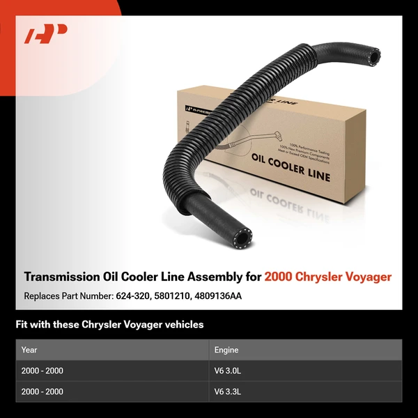 Transmission Oil Cooler Line Assembly for 2000 Chrysler Voyager