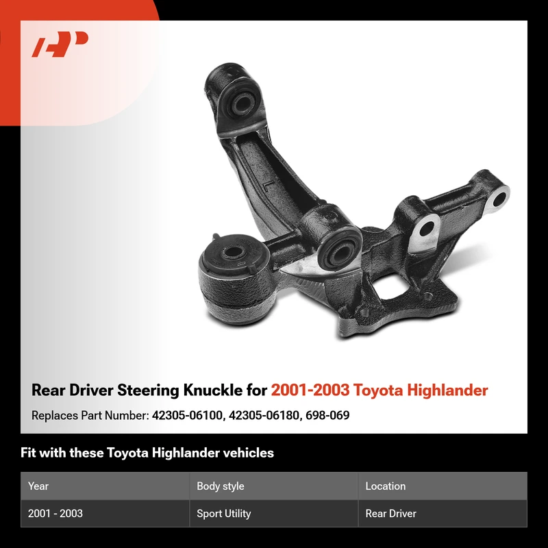 Rear Driver Steering Knuckle for 2001-2003 Toyota Highlander