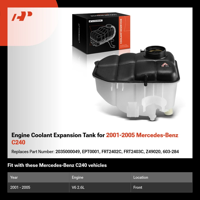 Engine Coolant Expansion Tank for 2001-2005 Mercedes-Benz C240
