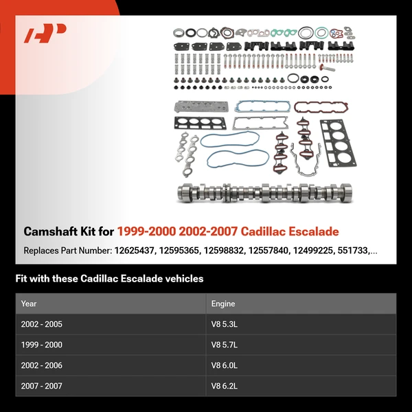 Camshaft Kit for 1999-2000 2002-2007 Cadillac Escalade