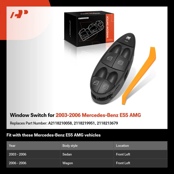 Window Switch for 2003-2006 Mercedes-Benz E55 AMG