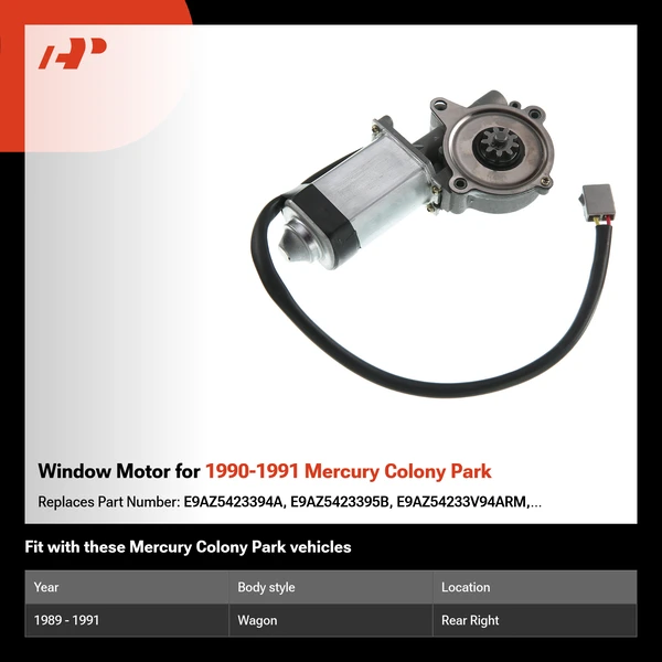 Window Motor for 1990-1991 Mercury Colony Park