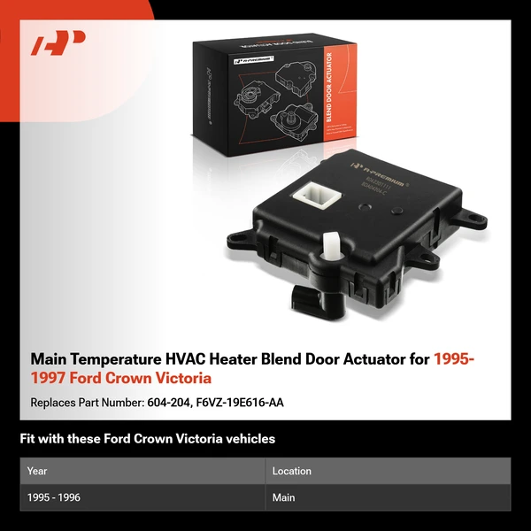 Main Temperature HVAC Heater Blend Door Actuator for 1995-1997 Ford Crown Victoria