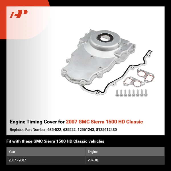Engine Timing Cover for 2007 GMC Sierra 1500 HD Classic