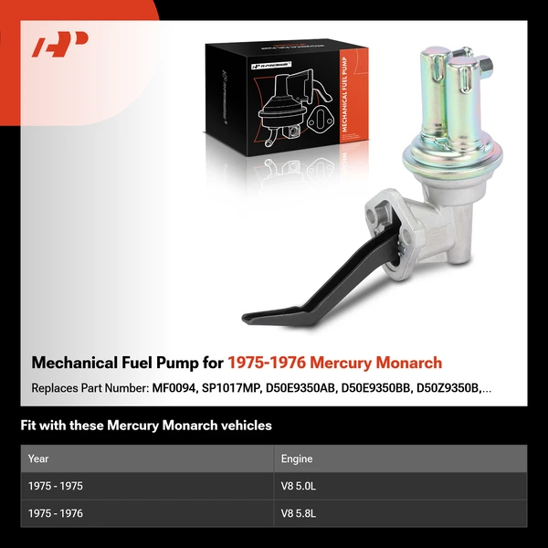 Mechanical Fuel Pump for 1975-1976 Mercury Monarch
