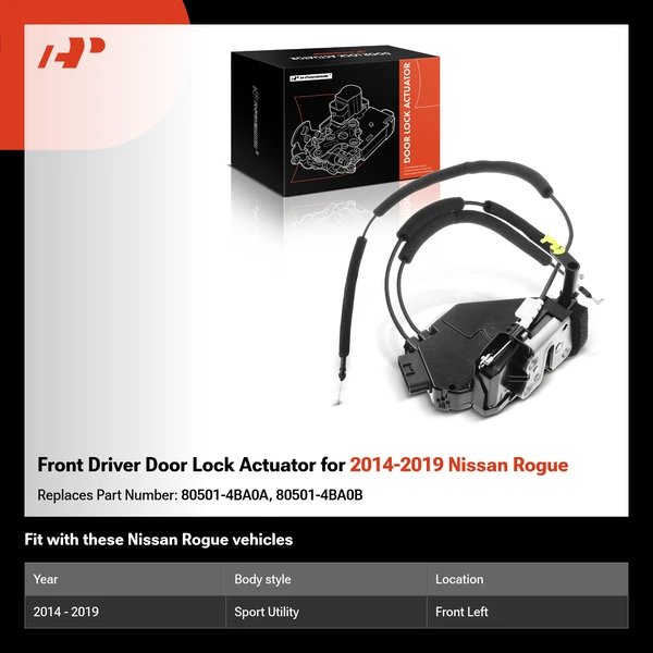 Front Driver Door Lock Actuator for 2014-2019 Nissan Rogue