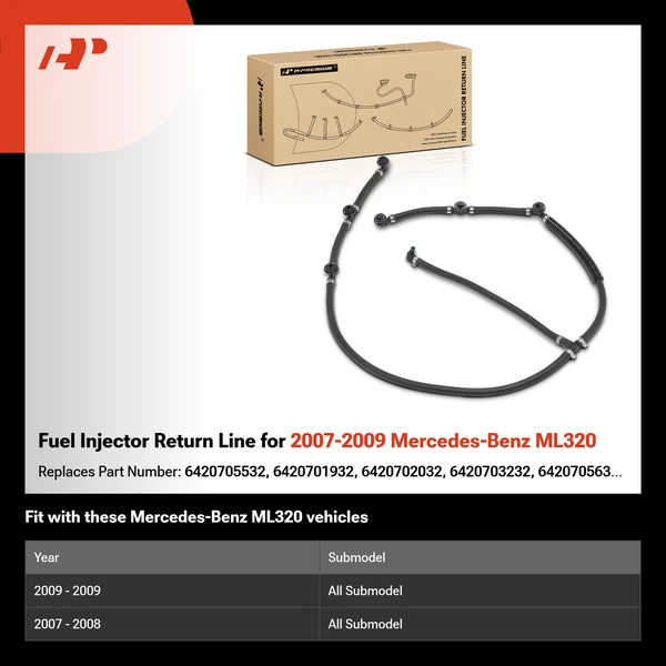 Fuel Injector Return Line for 2007-2009 Mercedes-Benz ML320