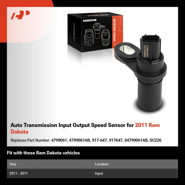 Auto Transmission Input Output Speed Sensor for 2011 Ram Dakota