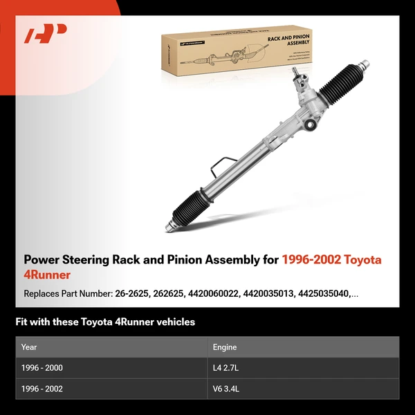 Power Steering Rack and Pinion Assembly for 1996-2002 Toyota 4Runner