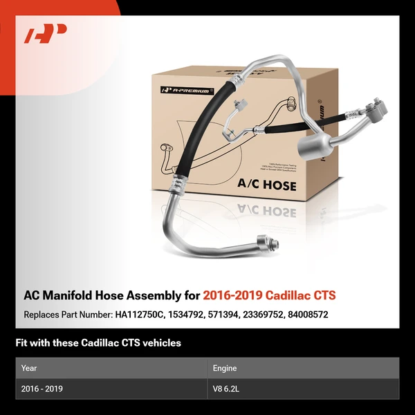 AC Manifold Hose Assembly for 2016-2019 Cadillac CTS
