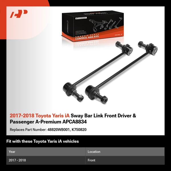 2017-2018 Toyota Yaris iA Sway Bar Link Front Driver & Passenger A-Premium APCA8834
