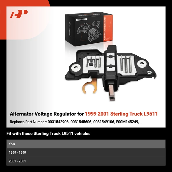 Alternator Voltage Regulator for 1999 2001 Sterling Truck L9511