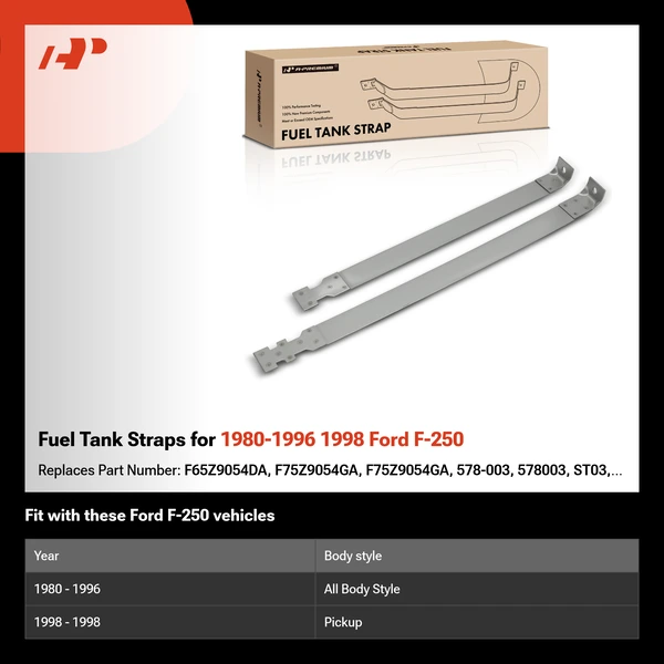 Fuel Tank Straps for 1980-1996 1998 Ford F-250