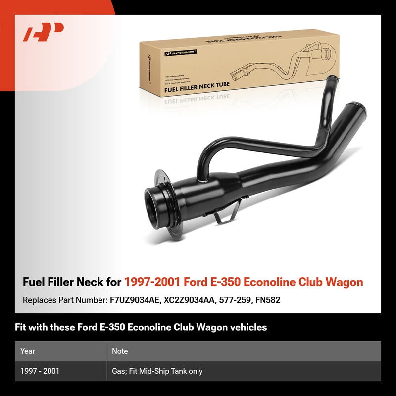 Fuel Filler Neck for 1997-2001 Ford E-350 Econoline Club Wagon