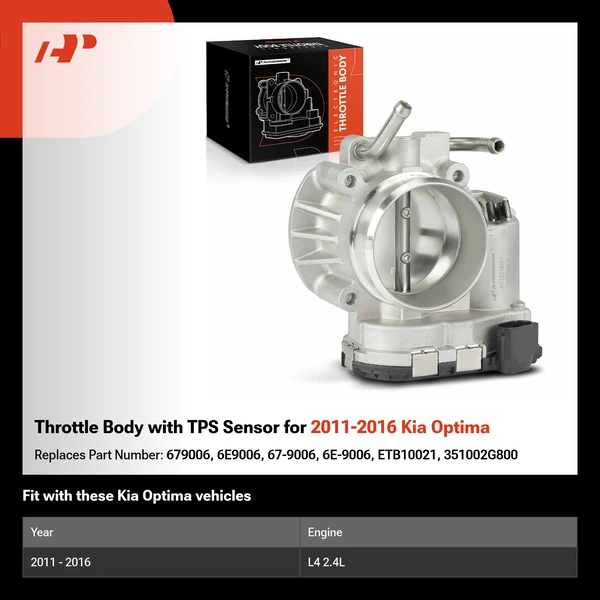 Throttle Body with TPS Sensor for 2011-2016 Kia Optima