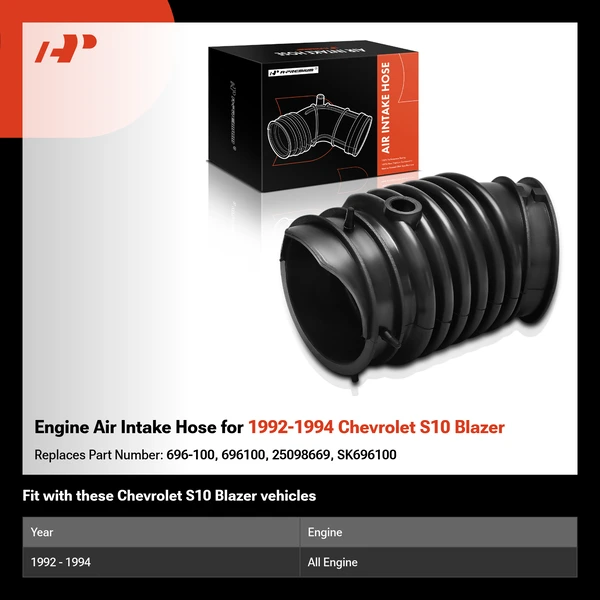 Engine Air Intake Hose for 1992-1994 Chevrolet S10 Blazer
