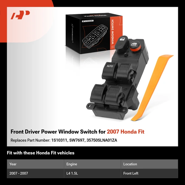 Front Driver Power Window Switch for 2007 Honda Fit